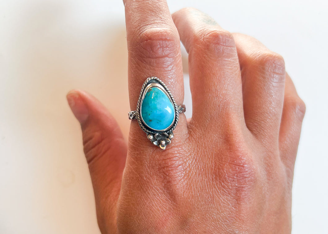 Morenci Turquoise Ring - sz.9