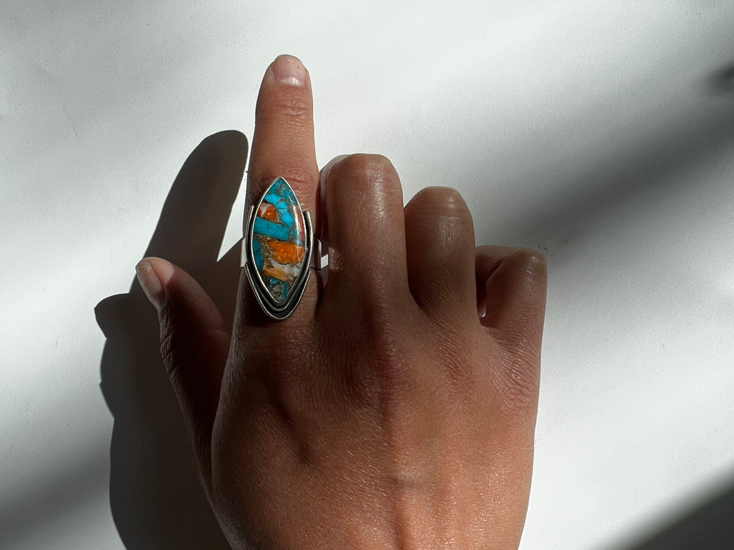 Oyster Turquoise Ring - sz.9